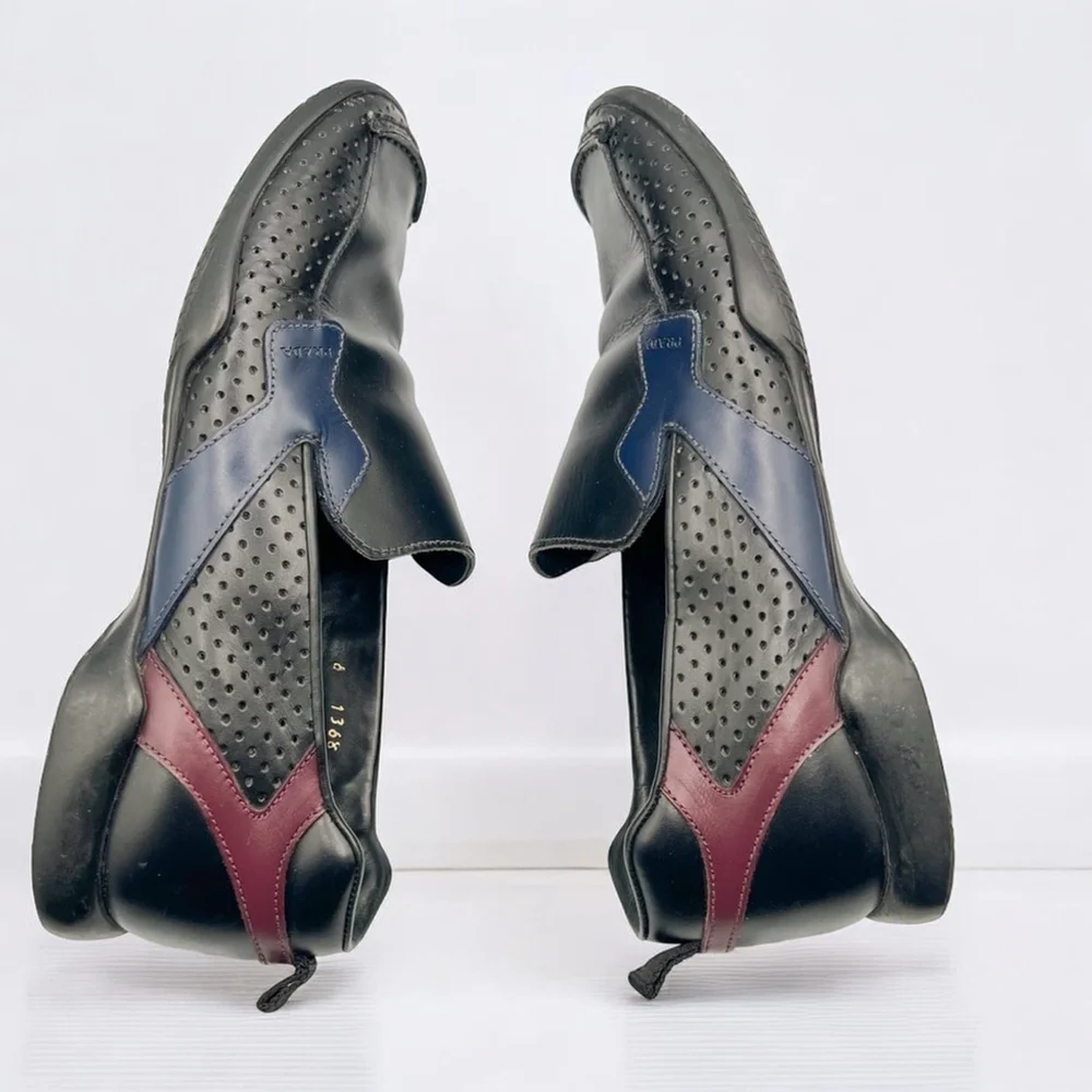 Prada Black Leather Slip-On Loafers - Picture 5 of 9